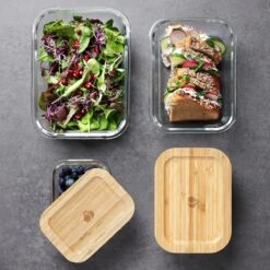 Navaris Glazen Vershoudbakjes - Set Van 4 - Meal Prep Bakjes Met Bamboe Deksel - 4x Vershouddoos Van Glas - BPA-vrij - Bakjes In 4 Maten 13 Navaris Glazen Vershoudbakjes - Set Van 4 - Meal Prep Bakjes Met Bamboe Deksel - 4x Vershouddoos Van Glas - BPA-vrij - Bakjes In 4 Maten -Mepal Shop 1200x1200 885