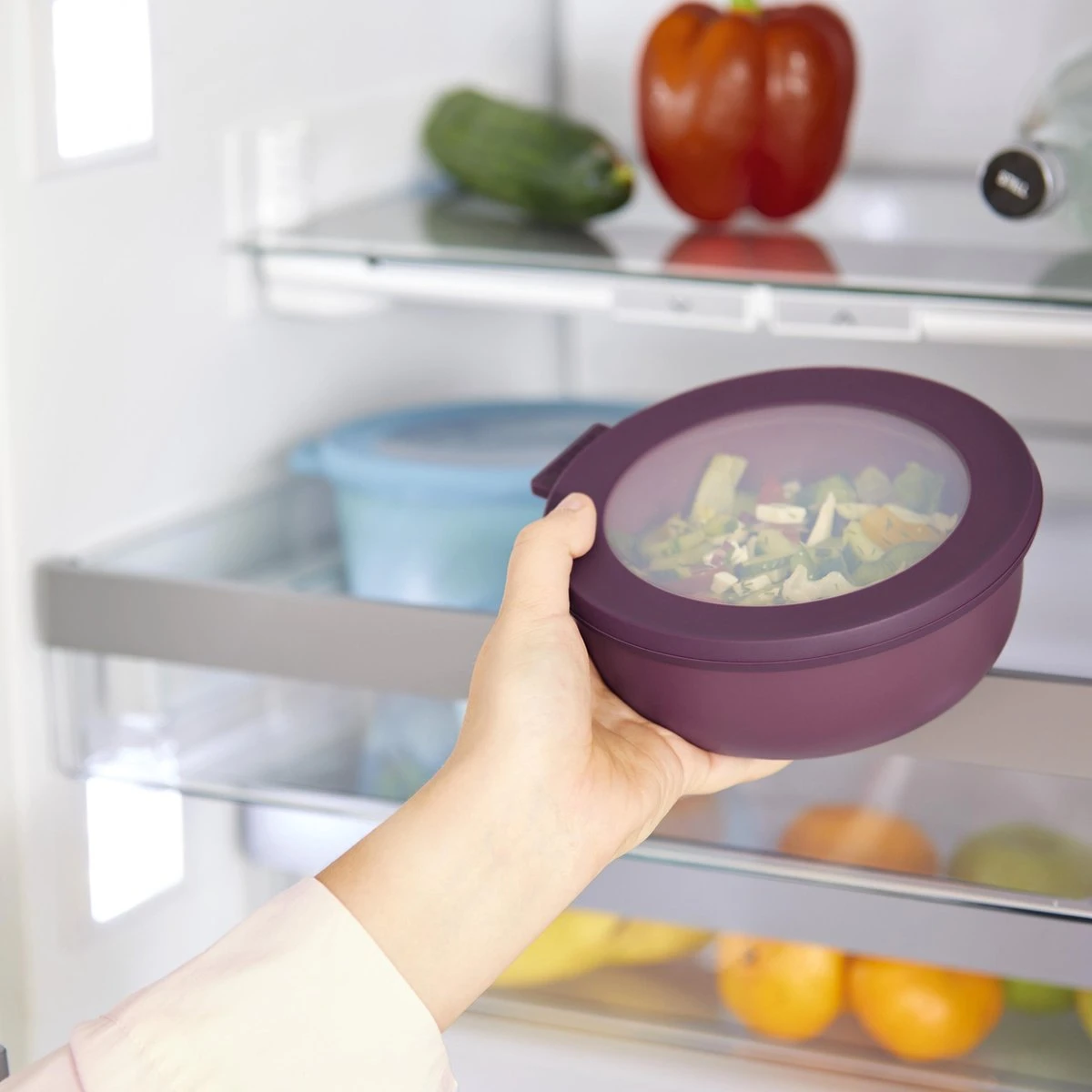 Mepal - Multikom Cirqula 3-delige Set (350 + 750 + 1250 Ml) - Mag In De Vriezer, Magnetron En Vaatwasser – Nordic Berry – Meal Prep Bakjes - Bewaardozen Met Deksel 3 Mepal - Multikom Cirqula 3-delige Set (350 + 750 + 1250 Ml) - Mag In De Vriezer, Magnetron En Vaatwasser – Nordic Berry – Meal Prep Bakjes - Bewaardozen Met Deksel - Afbeelding 3