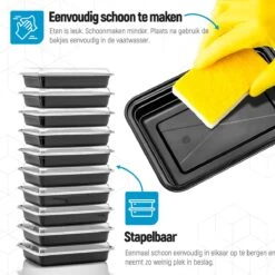Meal Prep Bakjes - 20 Stuks - 1 Compartiment - Lunchbox - Diepvriesbakjes - Vershoudbakjes - Plastic Bakjes Met Deksel - Magnetron Bakjes Met Deksel - Meal Prep - Vershouddoos - 1L - BPA Vrij - Fitcrafters 11 Meal Prep Bakjes - 20 Stuks - 1 Compartiment - Lunchbox - Diepvriesbakjes - Vershoudbakjes - Plastic Bakjes Met Deksel - Magnetron Bakjes Met Deksel - Meal Prep - Vershouddoos - 1L - BPA Vrij - Fitcrafters -Mepal Shop 1200x1200 937