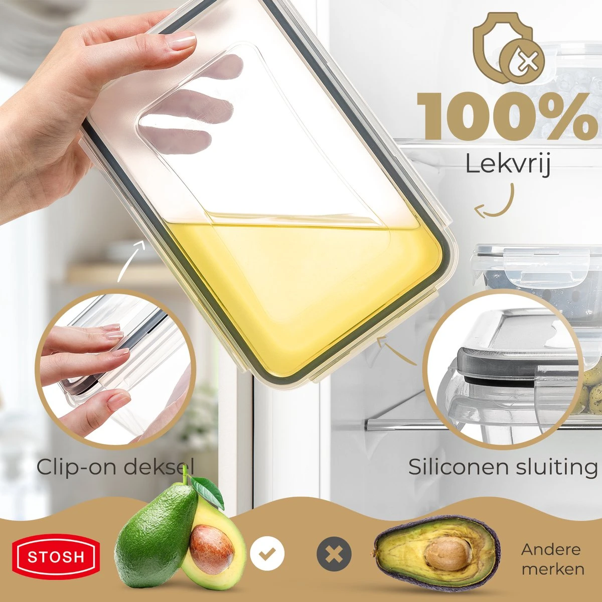 Vershoudbakjes - Meal Prep Bakjes - Lunchbox - Diepvriesbakjes - Vershouddoos - Vershoudbakjes Set - Plastic Bakjes - Voedselcontainer - Magnetron Bakjes Met Deksel - 18 Stuks - BPA Vrij - Stosh 2 Vershoudbakjes - Meal Prep Bakjes - Lunchbox - Diepvriesbakjes - Vershouddoos - Vershoudbakjes Set - Plastic Bakjes - Voedselcontainer - Magnetron Bakjes Met Deksel - 18 Stuks - BPA Vrij - Stosh - Afbeelding 2