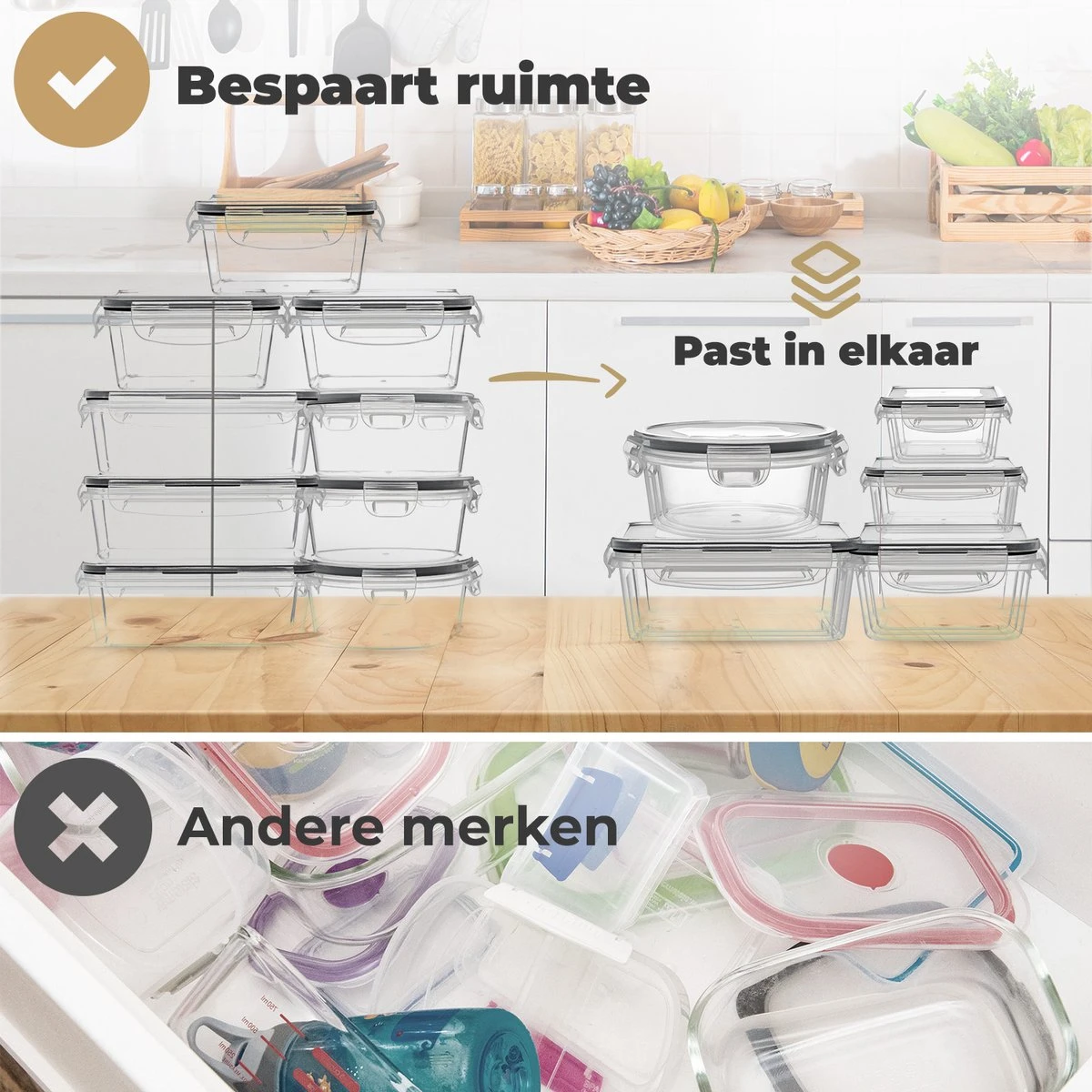 Vershoudbakjes - Meal Prep Bakjes - Lunchbox - Diepvriesbakjes - Vershouddoos - Vershoudbakjes Set - Plastic Bakjes - Voedselcontainer - Magnetron Bakjes Met Deksel - 18 Stuks - BPA Vrij - Stosh 4 Vershoudbakjes - Meal Prep Bakjes - Lunchbox - Diepvriesbakjes - Vershouddoos - Vershoudbakjes Set - Plastic Bakjes - Voedselcontainer - Magnetron Bakjes Met Deksel - 18 Stuks - BPA Vrij - Stosh - Afbeelding 4