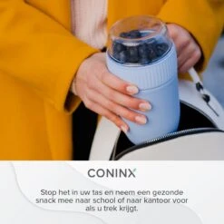 Coninx Yoghurtbeker To Go - Muesli Beker To Go - Lunchbeker - Mueslibeker 640ml ( 450ml+190ml ) - Blauw -Mepal Shop 1200x1200 97