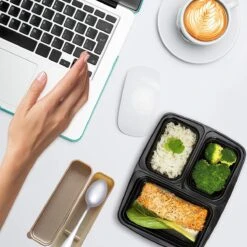 MEALE® - Meal Prep Bakjes 14 Stuks + Bestekhouder - 3 Vakken - BPA Vrij - Vershoud Lunchbox - Food Prep Containers - Maaltijdbakjes 14 MEALE® - Meal Prep Bakjes 14 Stuks + Bestekhouder - 3 Vakken - BPA Vrij - Vershoud Lunchbox - Food Prep Containers - Maaltijdbakjes -Mepal Shop 1200x1200 986