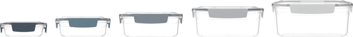 Vershoudbakjes, Set Van 5 Stuks, Grijs - Joseph Joseph | Nest Lock 9 Vershoudbakjes, Set Van 5 Stuks, Grijs - Joseph Joseph | Nest Lock - Afbeelding 9