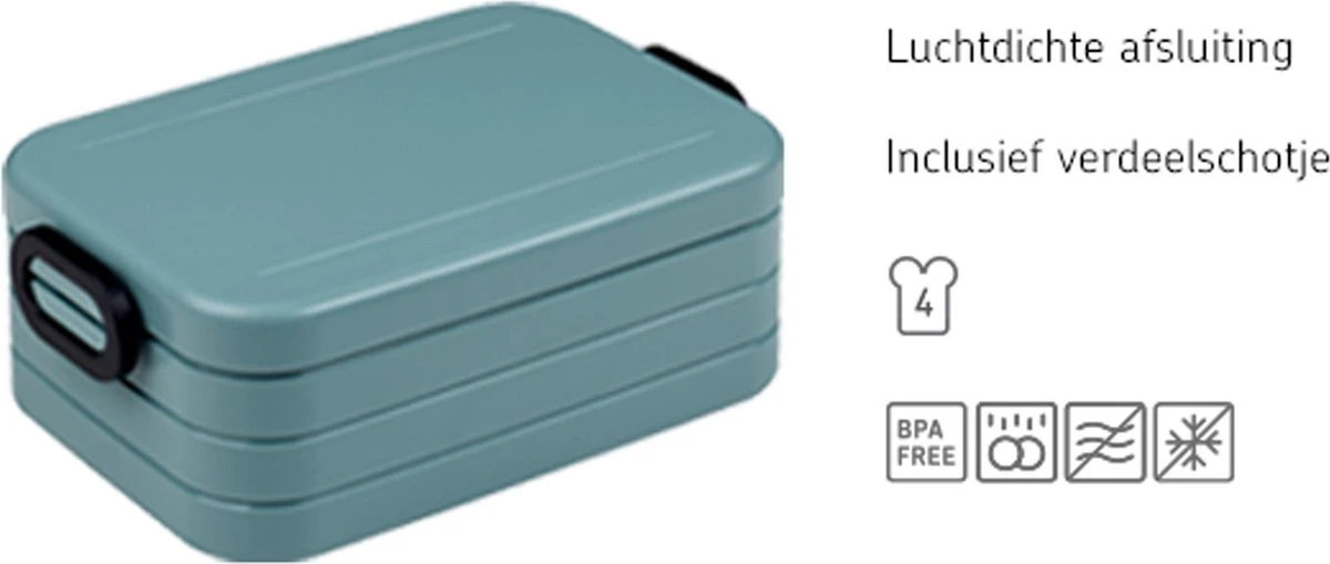Mepal - Lunchbox Take A Break Midi – Geschikt Voor 4 Boterhammen – Nordic Green – Lunchbox Voor Volwassenen 2 Mepal - Lunchbox Take A Break Midi – Geschikt Voor 4 Boterhammen – Nordic Green – Lunchbox Voor Volwassenen - Afbeelding 2
