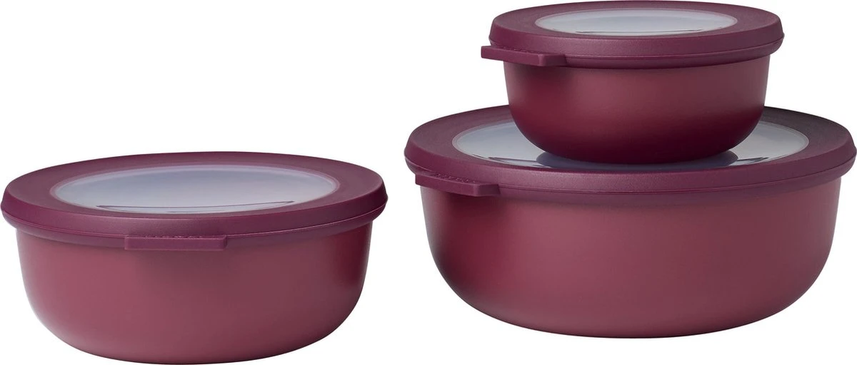 Mepal - Multikom Cirqula 3-delige Set (350 + 750 + 1250 Ml) - Mag In De Vriezer, Magnetron En Vaatwasser – Nordic Berry – Meal Prep Bakjes - Bewaardozen Met Deksel 1 Mepal - Multikom Cirqula 3-delige Set (350 + 750 + 1250 Ml) - Mag In De Vriezer, Magnetron En Vaatwasser – Nordic Berry – Meal Prep Bakjes - Bewaardozen Met Deksel