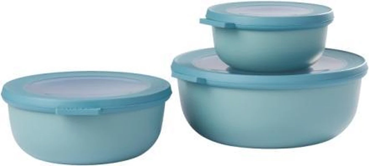Mepal - Multikom Cirqula 3-delige Set (350 + 750 + 1250 Ml) - Mag In De Vriezer, Magnetron En Vaatwasser – Nordic Green – Meal Prep Bakjes - Bewaardozen Met Deksel 1 Mepal - Multikom Cirqula 3-delige Set (350 + 750 + 1250 Ml) - Mag In De Vriezer, Magnetron En Vaatwasser – Nordic Green – Meal Prep Bakjes - Bewaardozen Met Deksel