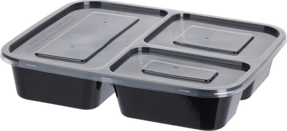 Meal Prep Bakjes 10 Stuks - 3 Compartimenten 3 Meal Prep Bakjes 10 Stuks - 3 Compartimenten - Afbeelding 3