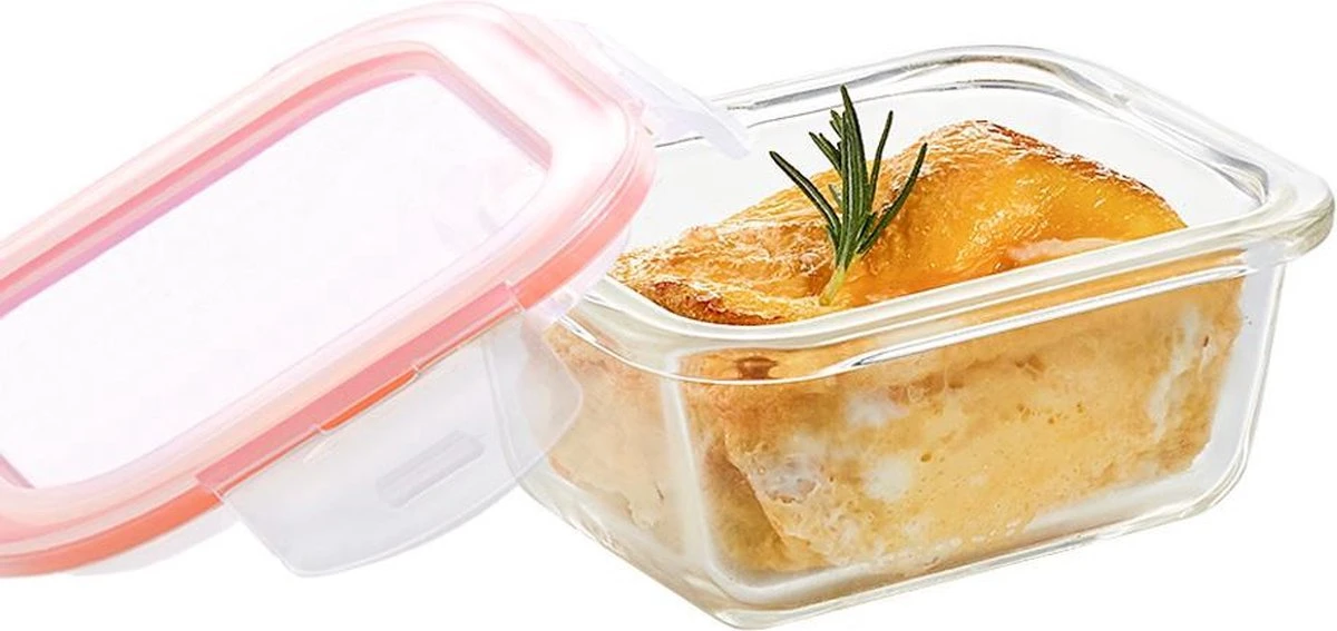 Lock&Lock Glazen (mini) Vershoudbakjes - Glazen Bakjes Met Deksel - Airfryer Bakjes - Set Van 4 Stuks - 160ml 2 Lock&Lock Glazen (mini) Vershoudbakjes - Glazen Bakjes Met Deksel - Airfryer Bakjes - Set Van 4 Stuks - 160ml - Afbeelding 2