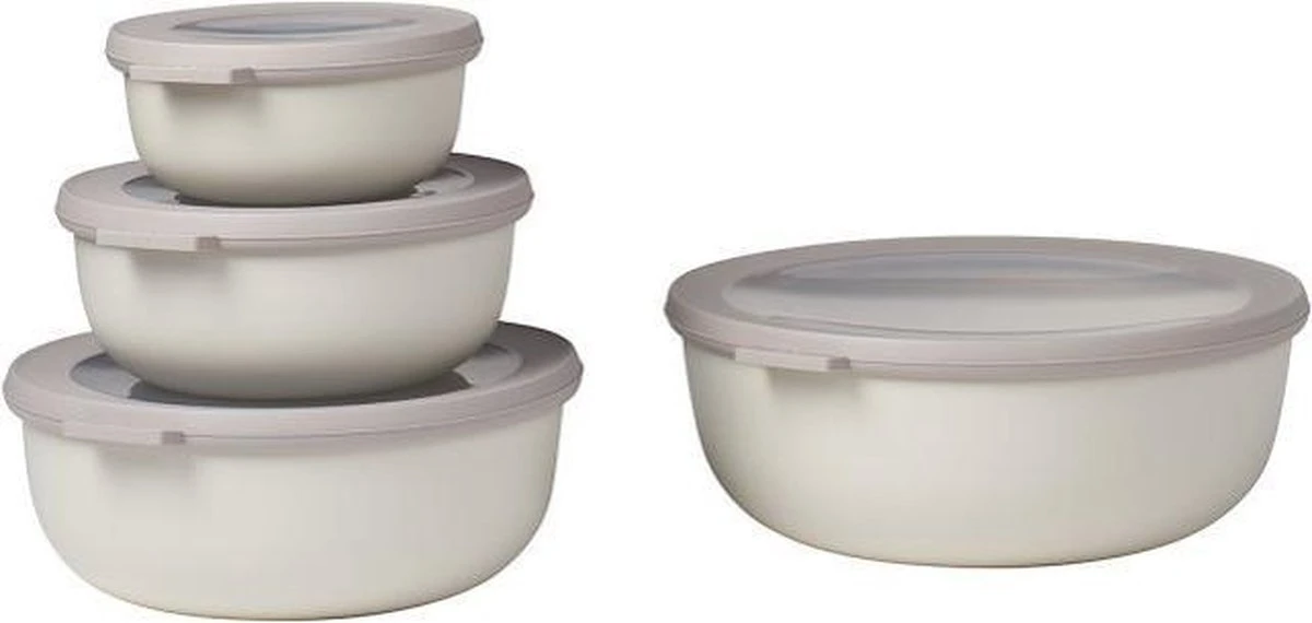 Mepal - Multikom Cirqula 4-delige Set (350 + 750 + 1250 + 2250 Ml) - Mag In De Vriezer, Magnetron En Vaatwasser – Nordic White – Meal Prep Bakjes - Bewaardozen Met Deksel 1 Mepal - Multikom Cirqula 4-delige Set (350 + 750 + 1250 + 2250 Ml) - Mag In De Vriezer, Magnetron En Vaatwasser – Nordic White – Meal Prep Bakjes - Bewaardozen Met Deksel