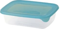 Curver Fresh & Go Vershoudbakjes Met Deksel - Rechthoekig - 0,5L - 1L En 2L - 3 Stuks - Transparant/Blauw -Mepal Shop 1200x595 1