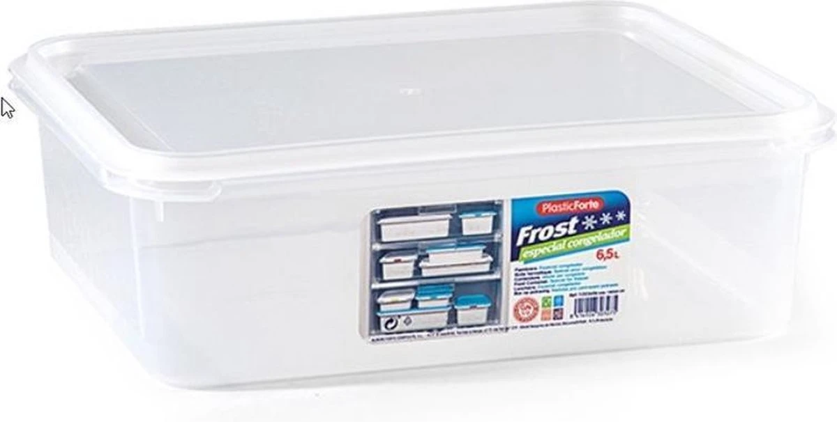 1x Diepvries/Koelkast Vershoudbakje Met Stevige Deksel 6.5 Liter 32,5 X 26,5 X 10,5 Cm- Luchtdicht Afgesloten 1 1x Diepvries/Koelkast Vershoudbakje Met Stevige Deksel 6.5 Liter 32,5 X 26,5 X 10,5 Cm- Luchtdicht Afgesloten