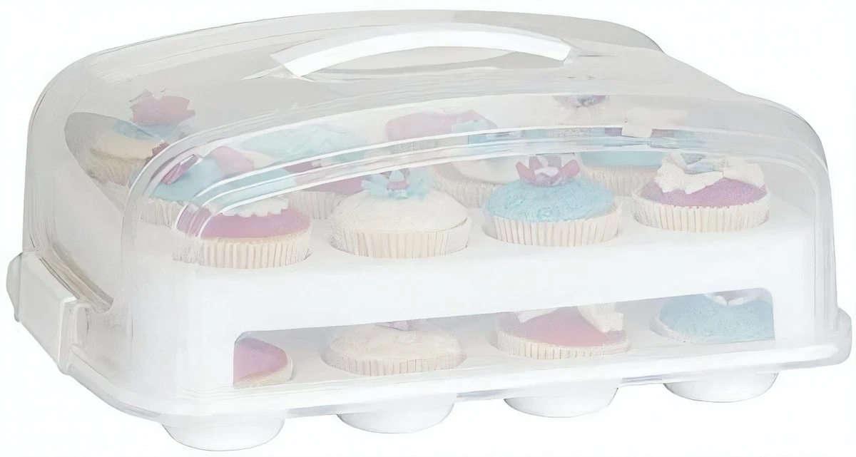 Patisse Cupcake Bewaardoos 39 X 13 Cm Transparant 1 Patisse Cupcake Bewaardoos 39 X 13 Cm Transparant