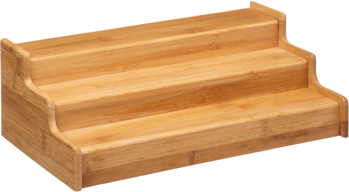 Merkloos Decopatent® Kruidenrekje Uitschuifbaar - Staand 3 Laags Kruidenrek Voor 36 Kruidenpotjes - Specerijen Rek - Bamboe Hout 4 Merkloos Decopatent® Kruidenrekje Uitschuifbaar - Staand 3 Laags Kruidenrek Voor 36 Kruidenpotjes - Specerijen Rek - Bamboe Hout - Afbeelding 4