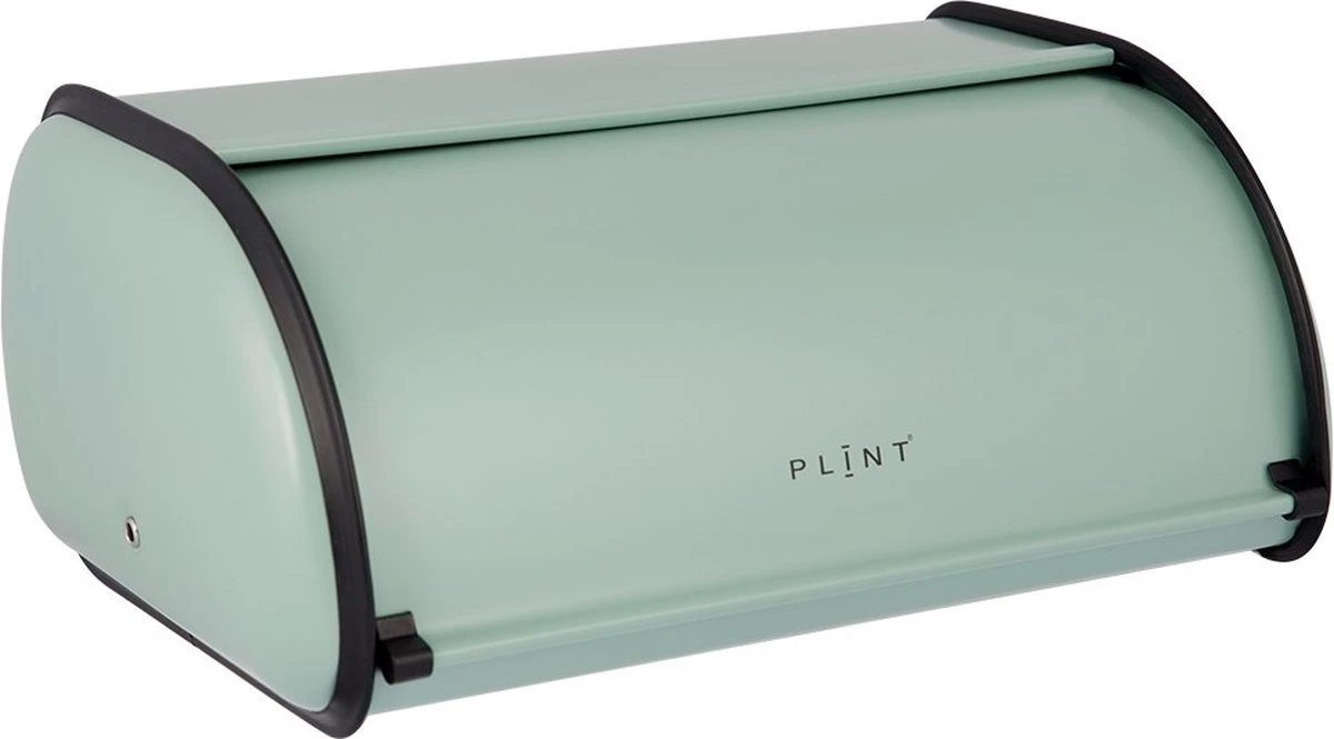 Plint - Retro Look Compacte Broodtrommel - Leaf Grijs Groen - Vintage Look 1 Plint - Retro Look Compacte Broodtrommel - Leaf Grijs Groen - Vintage Look