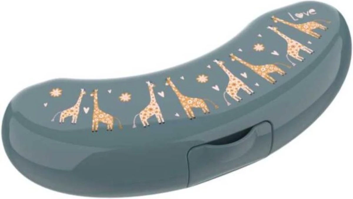 Lunch Buddies Fruitbox Banaan Giraffe Junior 23 Cm Donkergrijs 1 Lunch Buddies Fruitbox Banaan Giraffe Junior 23 Cm Donkergrijs