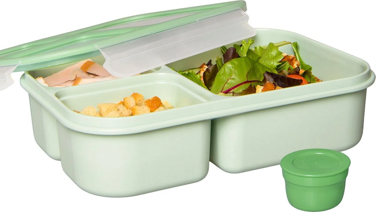 Lock&Lock Lunchset - Yoghurtbeker En Lunchboxen - Bento Box - Muesli Beker - Snackdoosjes - Lunchpot - Met Compartimenten - Volwassenen En Kinderen - To Go - Lekvrij - BPA Vrij - Groen 3 Lock&Lock Lunchset - Yoghurtbeker En Lunchboxen - Bento Box - Muesli Beker - Snackdoosjes - Lunchpot - Met Compartimenten - Volwassenen En Kinderen - To Go - Lekvrij - BPA Vrij - Groen - Afbeelding 3