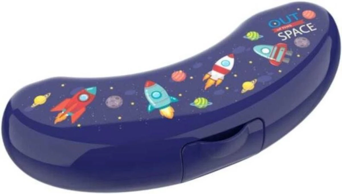 Lunch Buddies Fruitbox Banaan Space Junior 23 Cm Donkerblauw 1 Lunch Buddies Fruitbox Banaan Space Junior 23 Cm Donkerblauw