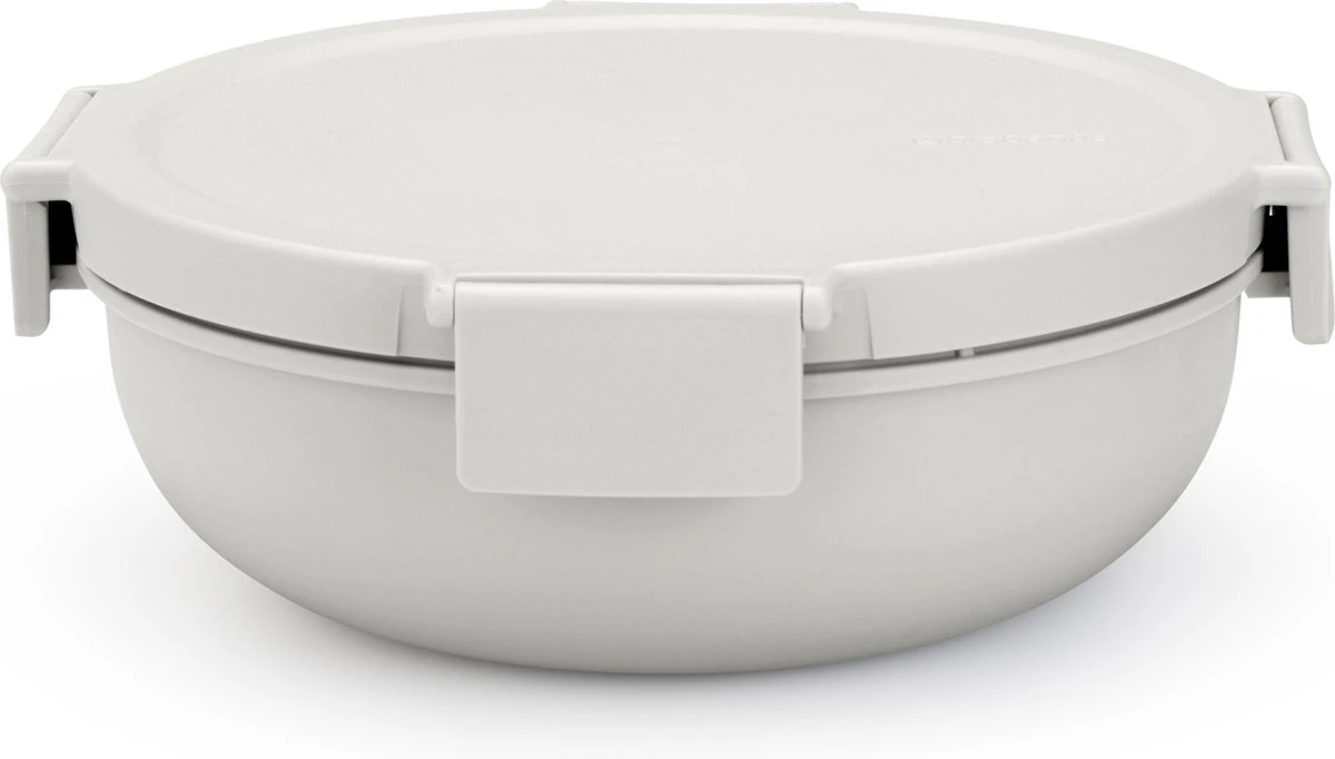 Brabantia Make & Take Salade Lunchbox - 1,3 L - Kunststof - Light Grey 1 Brabantia Make & Take Salade Lunchbox - 1,3 L - Kunststof - Light Grey