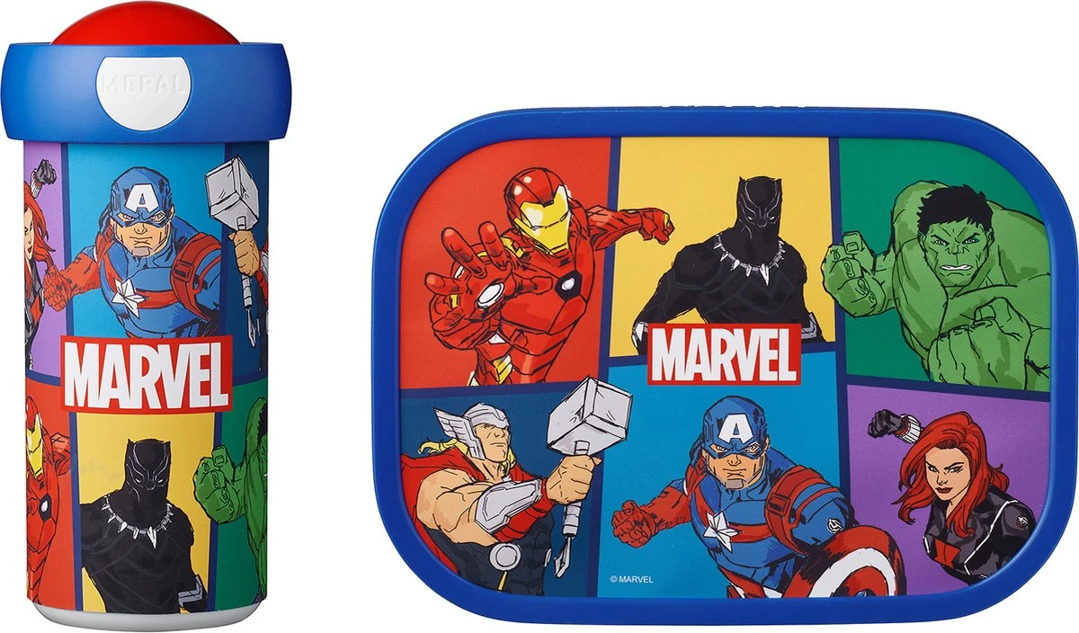 Mepal – Lunchset Campus (sb + Lb) – Schoolbeker En Broodtrommel Voor Kinderen – Avengers – Bento Box - Lekvrij 1 Mepal – Lunchset Campus (sb + Lb) – Schoolbeker En Broodtrommel Voor Kinderen – Avengers – Bento Box - Lekvrij