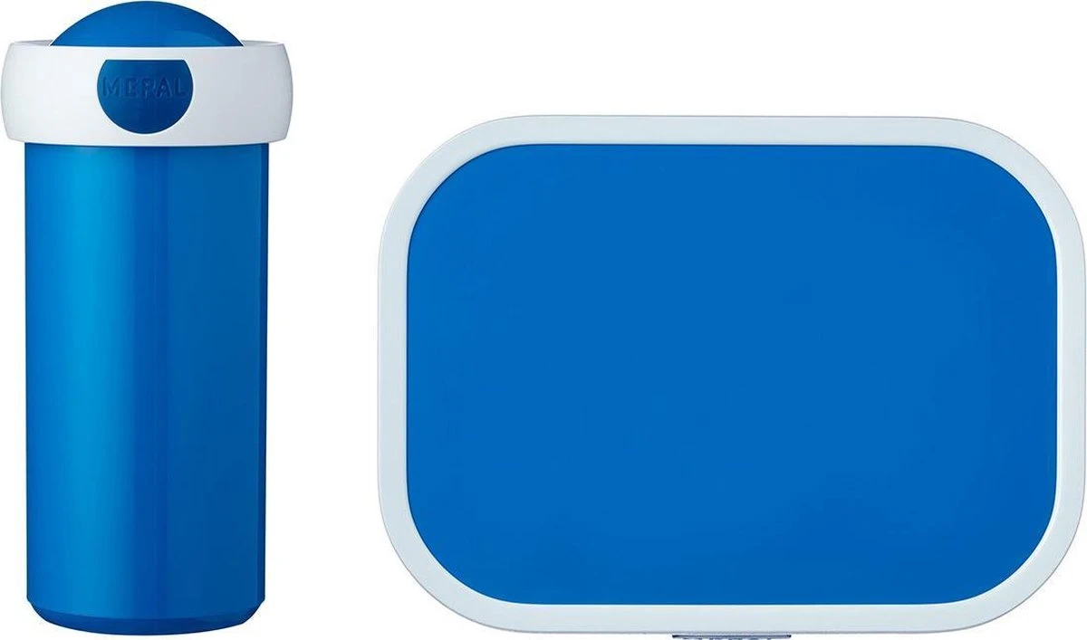 Mepal – Lunchset Campus (sb + Lb) – Schoolbeker En Broodtrommel Voor Kinderen – Blauw – Bento Box - Lekvrij 1 Mepal – Lunchset Campus (sb + Lb) – Schoolbeker En Broodtrommel Voor Kinderen – Blauw – Bento Box - Lekvrij