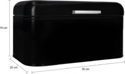 QUVIO Broodtrommel - Brooddoos - Brood Bewaren - Vershouddoos Voor Brood - Brooddoos - Klepdeksel - Scharnierdeksel - Zwart - Ijzer - 9,5 Liter Inhoud - 20 X 30 X 16 Cm 6 QUVIO Broodtrommel - Brooddoos - Brood Bewaren - Vershouddoos Voor Brood - Brooddoos - Klepdeksel - Scharnierdeksel - Zwart - Ijzer - 9,5 Liter Inhoud - 20 X 30 X 16 Cm -Mepal Shop 1200x715
