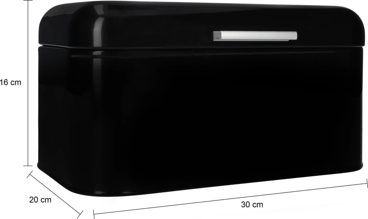 QUVIO Broodtrommel - Brooddoos - Brood Bewaren - Vershouddoos Voor Brood - Brooddoos - Klepdeksel - Scharnierdeksel - Zwart - Ijzer - 9,5 Liter Inhoud - 20 X 30 X 16 Cm 3 QUVIO Broodtrommel - Brooddoos - Brood Bewaren - Vershouddoos Voor Brood - Brooddoos - Klepdeksel - Scharnierdeksel - Zwart - Ijzer - 9,5 Liter Inhoud - 20 X 30 X 16 Cm - Afbeelding 3
