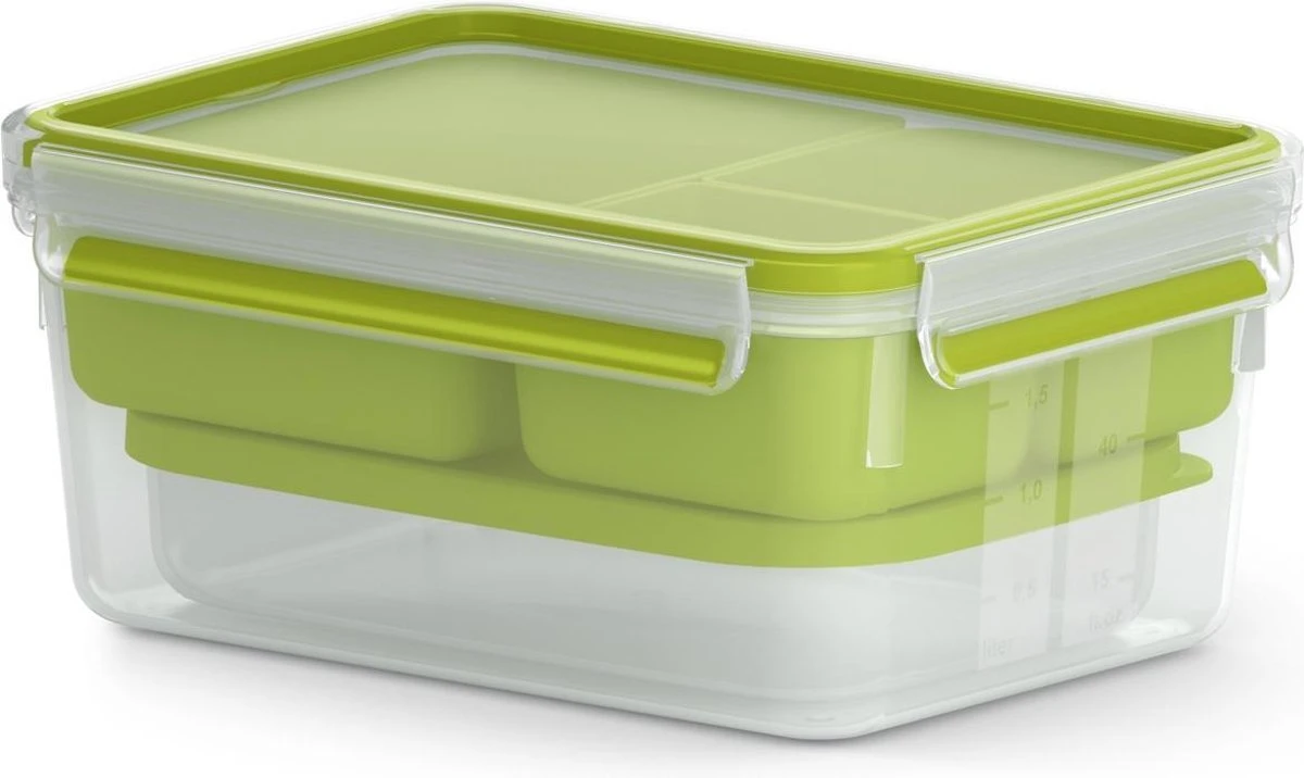 Tefal Masterseal To Go Lunchbox XL - 2,2L - Met Inlays 1 Tefal Masterseal To Go Lunchbox XL - 2,2L - Met Inlays