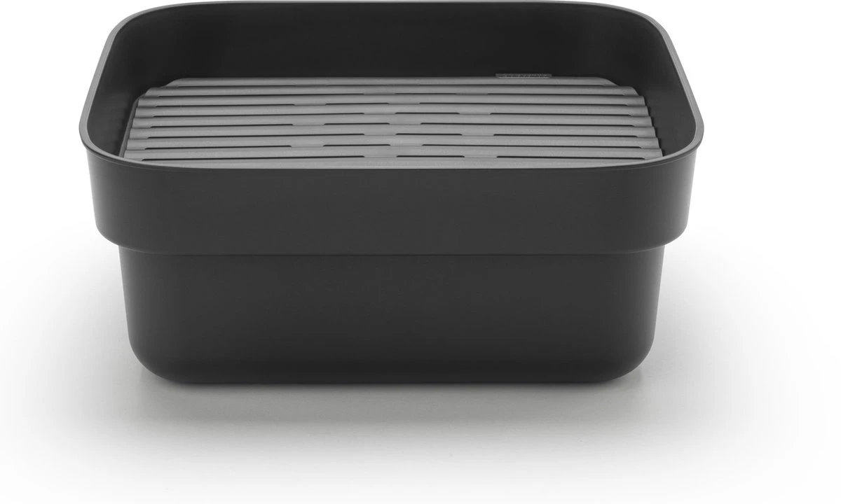 Brabantia SinkSide Afwasbak Vierkant - Met Afdruipschaal - Dark Grey 1 Brabantia SinkSide Afwasbak Vierkant - Met Afdruipschaal - Dark Grey
