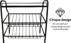 Zindoo Kruidenrek Zwart 3-laags Staand - Specerijen Rek - Kruiden Rek - Duurzaam RVS - Anti Slip Onderzijde - Specerijenstandaard – Keukenorganizer - Spice Rack - Kitchen Rack - Spice Organizer Keukenaccessoire - ZIN-SR05 -Mepal Shop 1200x737 1