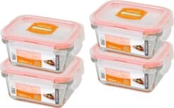 Lock&Lock Glazen (mini) Vershoudbakjes - Glazen Bakjes Met Deksel - Airfryer Bakjes - Set Van 4 Stuks - 160ml 18 Lock&Lock Glazen (mini) Vershoudbakjes - Glazen Bakjes Met Deksel - Airfryer Bakjes - Set Van 4 Stuks - 160ml -Mepal Shop 1200x749