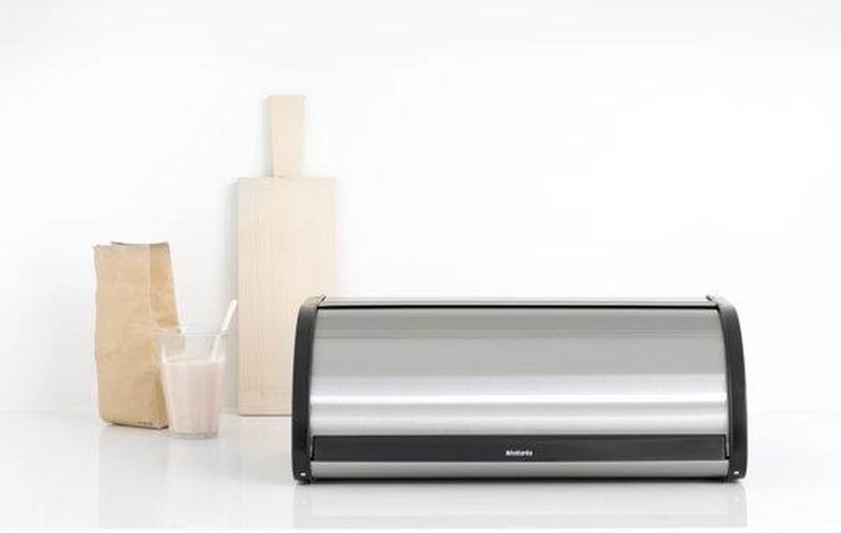 Brabantia Broodtrommel - Met Schuifdeksel - Matt Steel Fingerprint Proof 7 Brabantia Broodtrommel - Met Schuifdeksel - Matt Steel Fingerprint Proof - Afbeelding 7