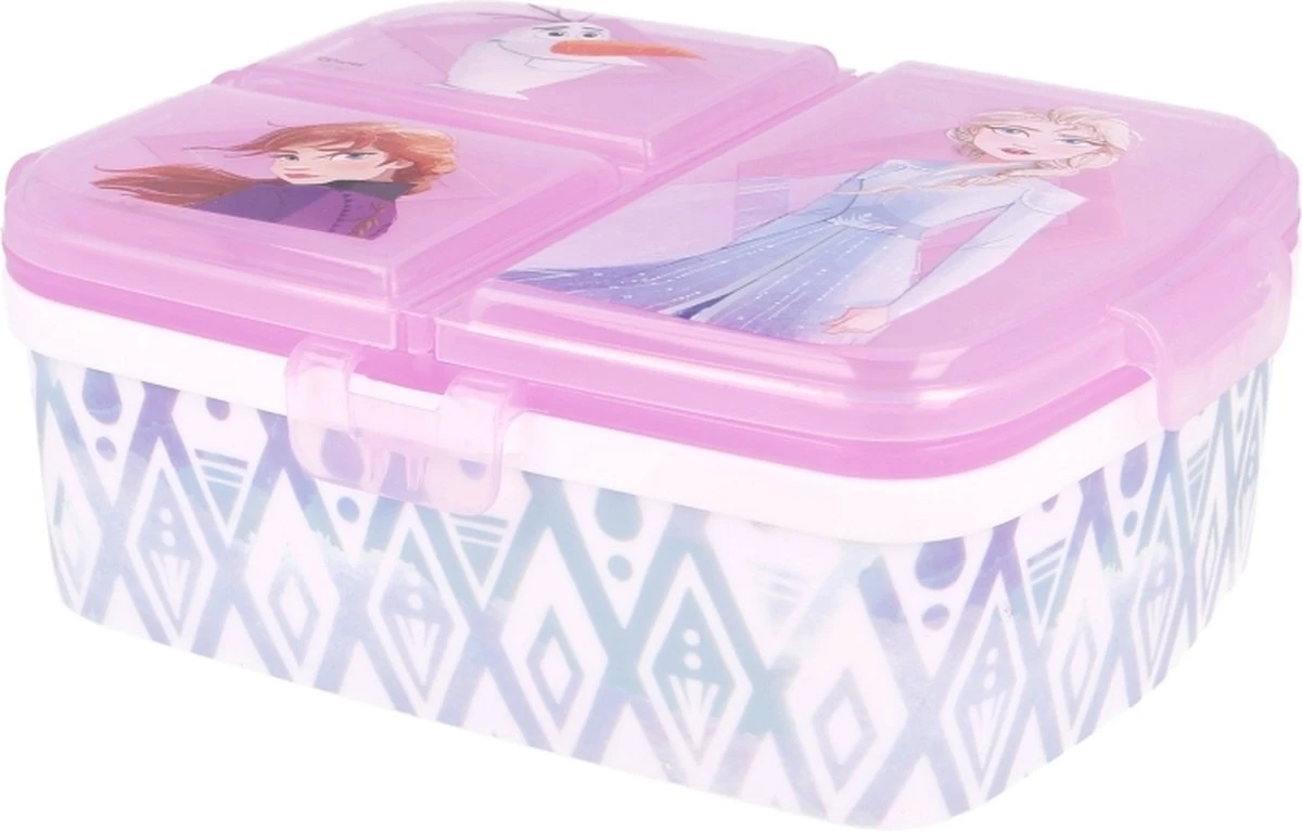Disney Frozen Broodtrommel 3 Vakjes - 17x20 Cm - Brooddoos -Lunchbox 5 Disney Frozen Broodtrommel 3 Vakjes - 17x20 Cm - Brooddoos -Lunchbox - Afbeelding 5