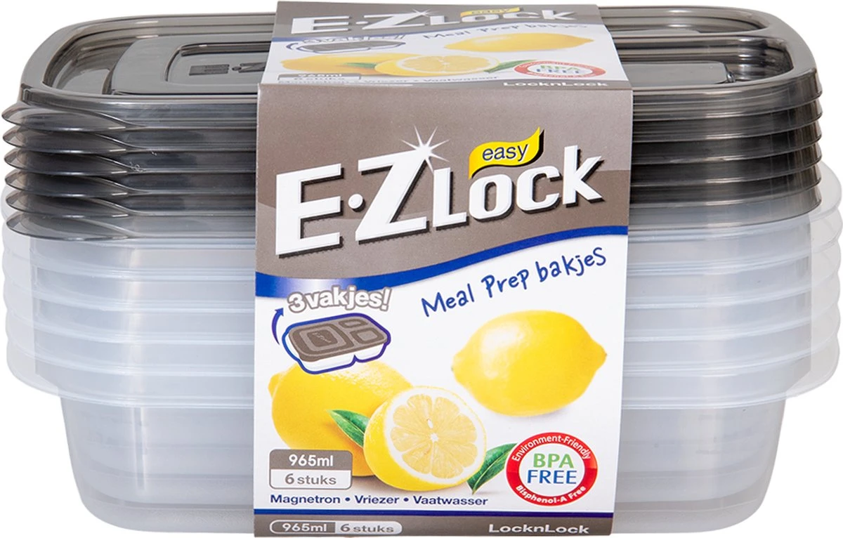 Meal Prep Bakjes - Diepvriesbakjes - Vershoudbakjes Set Met Deksel - Magnetron Bakjes - Diepvriesdozen - Met 3 Compartimenten - Stevig En Herbruikbaar - BPA Vrij - Set Van 6 Stuks - 965ml 2 Meal Prep Bakjes - Diepvriesbakjes - Vershoudbakjes Set Met Deksel - Magnetron Bakjes - Diepvriesdozen - Met 3 Compartimenten - Stevig En Herbruikbaar - BPA Vrij - Set Van 6 Stuks - 965ml - Afbeelding 2