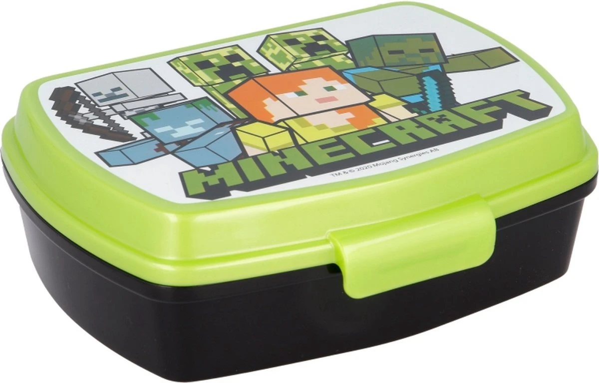 Mickey Mouse Minecraft Broodtrommel - 17x14 Cm - Brooddoos - Sandwich Box 1 Mickey Mouse Minecraft Broodtrommel - 17x14 Cm - Brooddoos - Sandwich Box