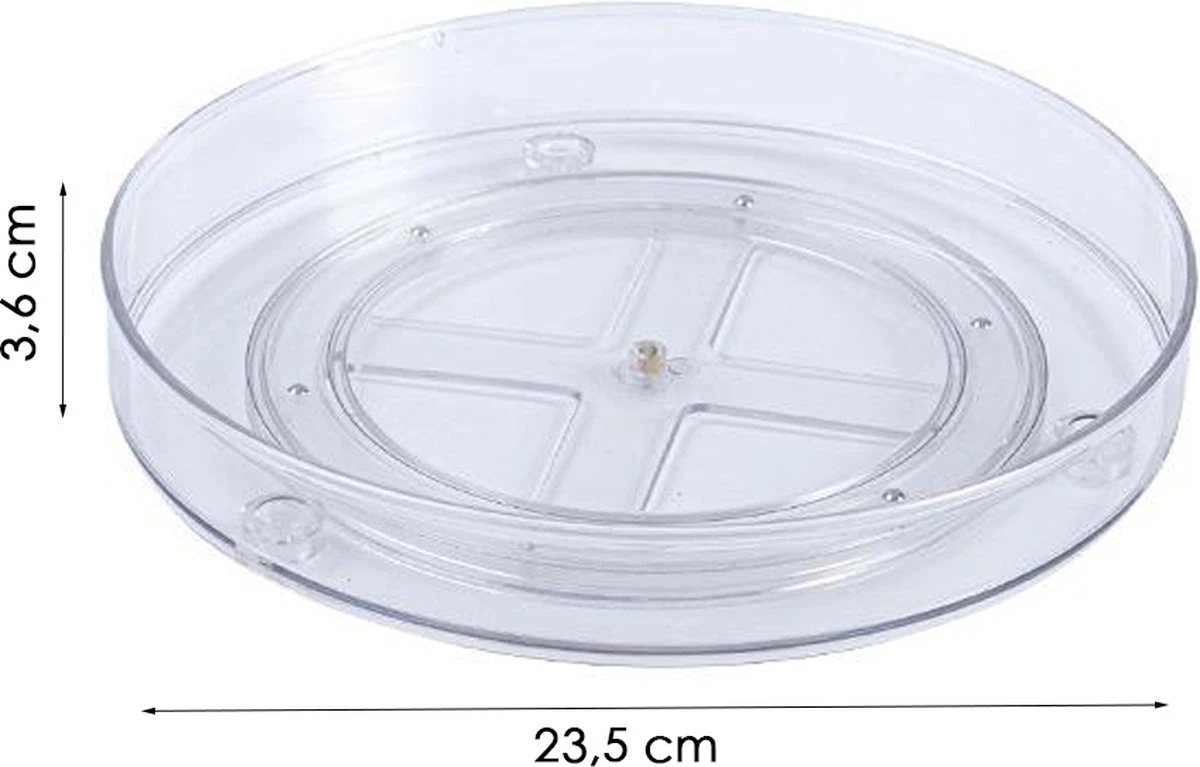 Merkloos Kruidenrek Draaibaar - Transparant - Diameter 23,5 Cm - Multifunctioneel Draaiplateau 2 Merkloos Kruidenrek Draaibaar - Transparant - Diameter 23,5 Cm - Multifunctioneel Draaiplateau - Afbeelding 2