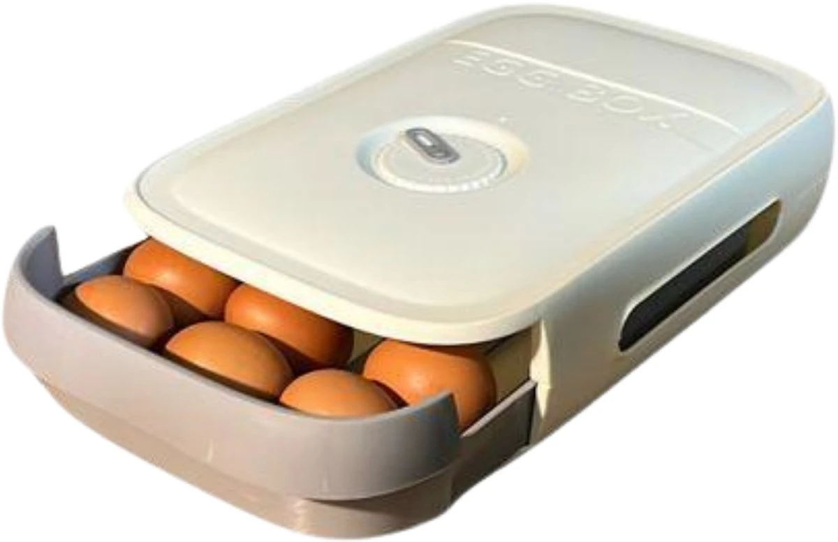 EGG BOX Wit Ei Opbergbox Eierhouder Eierdoos Koelkast Organizer 1 EGG BOX Wit Ei Opbergbox Eierhouder Eierdoos Koelkast Organizer