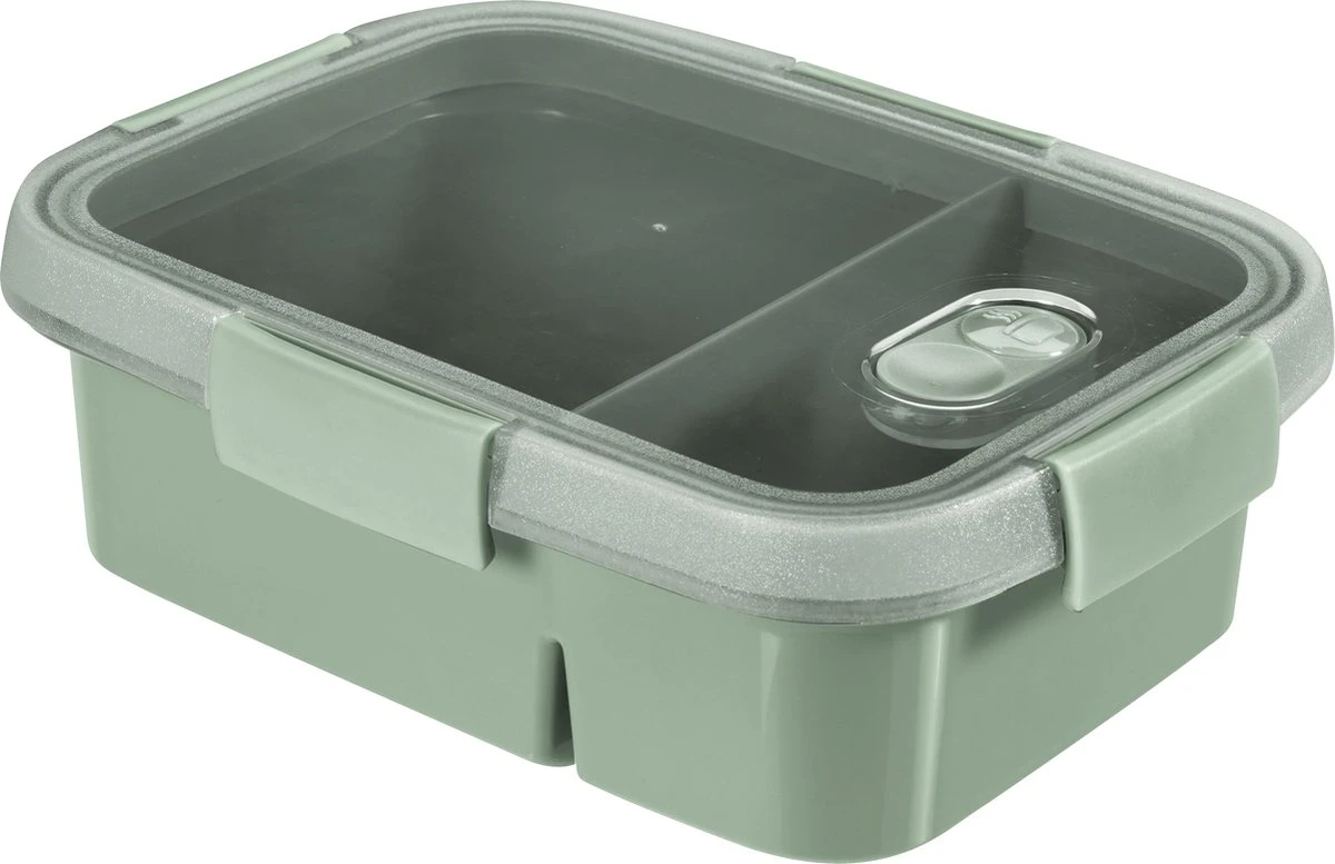 Curver Smart To Go Eco Lunchbox 0.6 + 0.3L Groen 1 Curver Smart To Go Eco Lunchbox 0.6 + 0.3L Groen