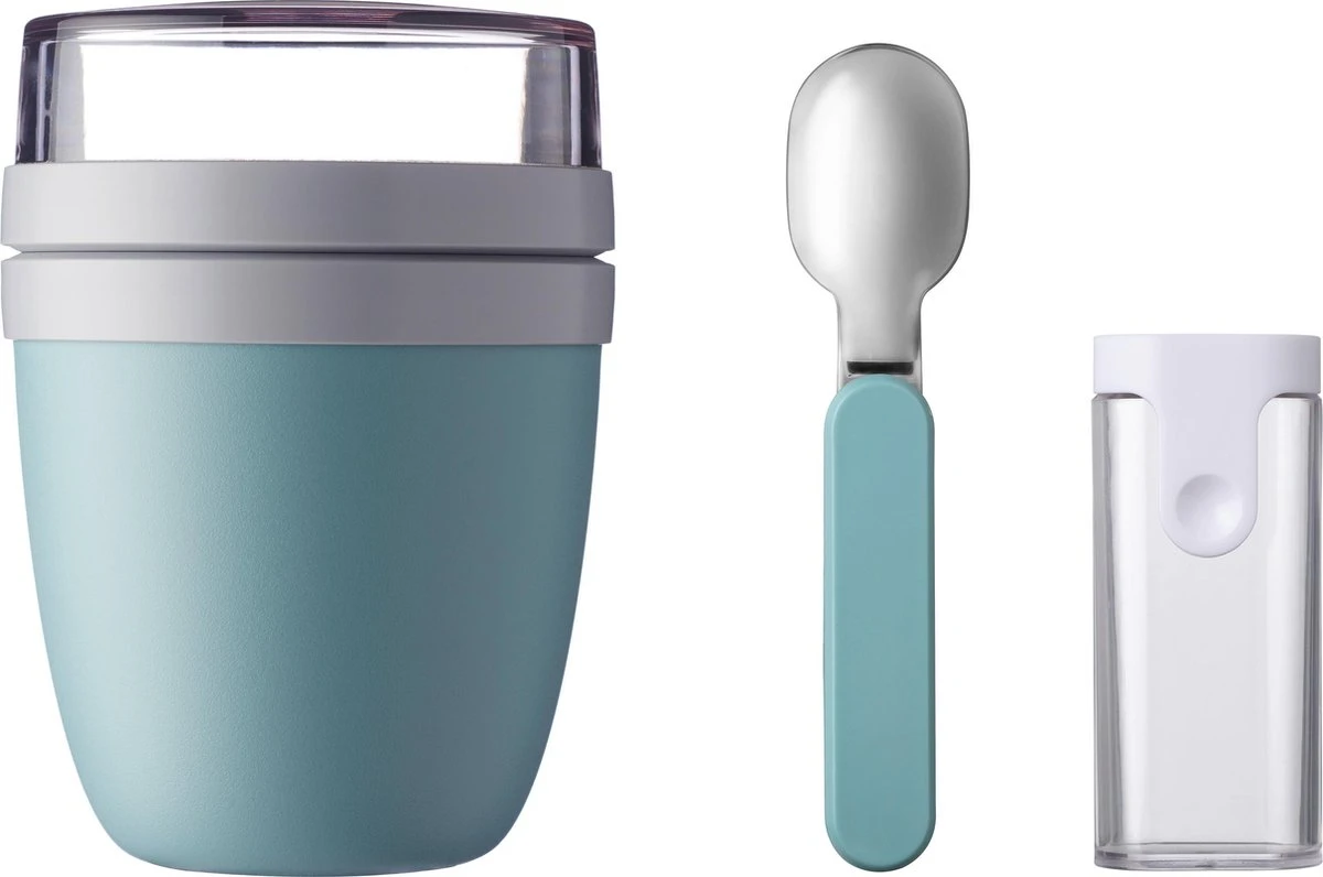 Mepal - Lunchpot + Vouwlepel Ellipse - Nordic Green - Yoghurtbeker Met Lepel - Muesli Beker To Go - Geschikt Voor Vriezer, Magnetron En Vaatwasser. 1 Mepal - Lunchpot + Vouwlepel Ellipse - Nordic Green - Yoghurtbeker Met Lepel - Muesli Beker To Go - Geschikt Voor Vriezer, Magnetron En Vaatwasser.