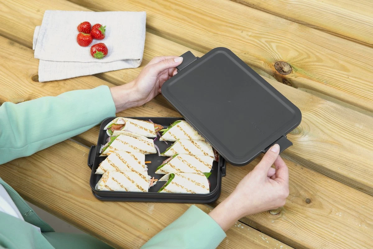 Brabantia Make & Take Lunchbox - Plat - Kunststof - Dark Grey 7 Brabantia Make & Take Lunchbox - Plat - Kunststof - Dark Grey - Afbeelding 7