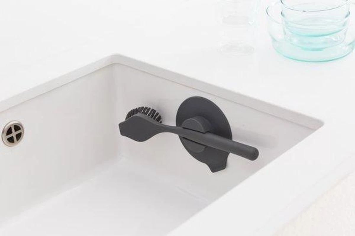 Brabantia SinkSide Afwasborstel - Met Zuignaphouder - Dark Grey 9 Brabantia SinkSide Afwasborstel - Met Zuignaphouder - Dark Grey - Afbeelding 9