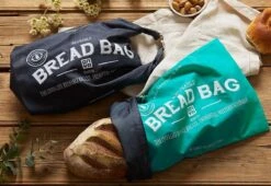 Voorkant 26 ONYA - Duurzame Broodzak (GRIJS) | Bread Bag | Herbruikbaar | Broodtas | Brood Tas | Broodmand