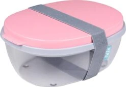 Mepal Saladbox Ellipse – Lunchbox Voor Volwassenen En Saladebox To Go – Nordic Pink – Groot Genoeg Voor Een Maaltijdsalade