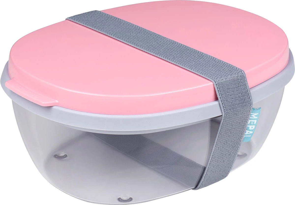 Mepal Saladbox Ellipse – Lunchbox Voor Volwassenen En Saladebox To Go – Nordic Pink – Groot Genoeg Voor Een Maaltijdsalade 1 Mepal Saladbox Ellipse – Lunchbox Voor Volwassenen En Saladebox To Go – Nordic Pink – Groot Genoeg Voor Een Maaltijdsalade