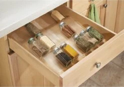 Alternative view of Kruidenrek - Lade-organizer - Voor Keuken, Badkamer En Kantoor - Voor Kruiden En Specerijen - Uitschuifbaar/3 Verdiepingen - Transparant
