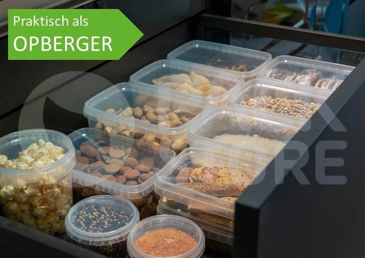 25 X Plastic Bakjes Met Deksel - 300 Ml - ø118mm - Vershoudbakjes- Meal Prep Bakjes - Transparant - Geschikt Voor Diepvries, Magnetron En Vaatwasser - Nederlandse Producent 7 25 X Plastic Bakjes Met Deksel - 300 Ml - ø118mm - Vershoudbakjes- Meal Prep Bakjes - Transparant - Geschikt Voor Diepvries, Magnetron En Vaatwasser - Nederlandse Producent - Afbeelding 7