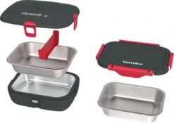 Faitron HeatsBox Style+ - Elektrische Lunchbox - Lunchtrommel Volwassenen - RVS - Verschillende Compartimenten - Met Smartphone App - 220V - Voor Warme Maaltijden -Mepal Shop 1200x852
