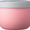 Mepal – Snackpot Ellipse 350 Ml – Praktische Snackbox Voor Onderweg – Nordic Pink - Mag In De Magnetron, Vriezer En Vaatwasser.