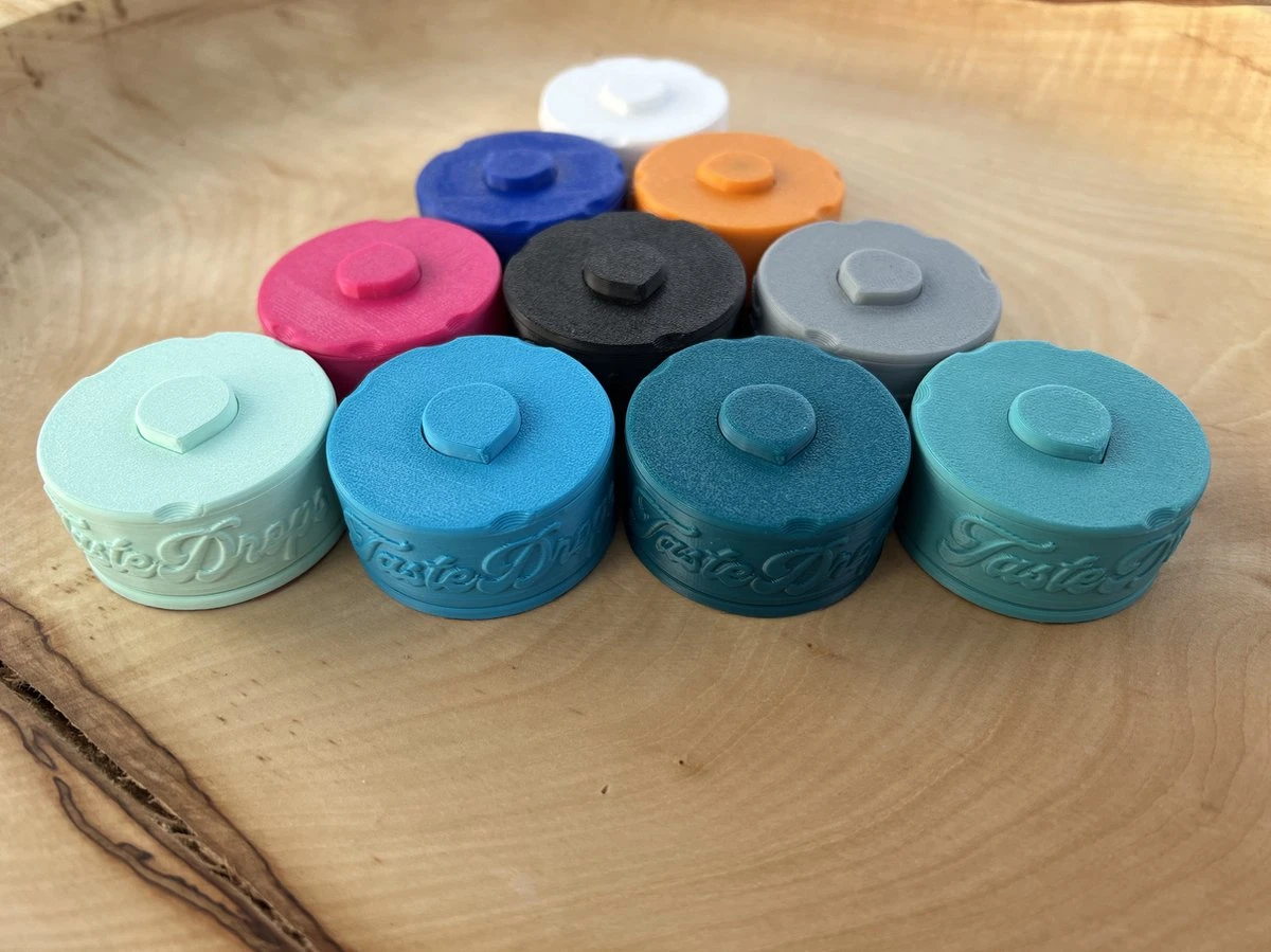 TasteDrops - Aroma Pod Case Houder - Te Gebruiken Voor Het Opbergen Van Air Up Pods - Pastel Groen Met Logo - Geschikt Voor Air Up Drinkfles Pods - Magnetisch Stapelbaar - 2 TasteDrops - Aroma Pod Case Houder - Te Gebruiken Voor Het Opbergen Van Air Up Pods - Pastel Groen Met Logo - Geschikt Voor Air Up Drinkfles Pods - Magnetisch Stapelbaar - - Afbeelding 2