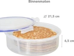 Lock&Lock Ronde Vershouddoos - Bewaardoos Met Deksel - Voor Pannenkoeken En Wraps - 100% Luchtdicht - 2,5 Liter -Mepal Shop 1200x906 2